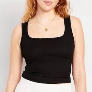 Old Navy Square Neck Textured Top, Black Jack